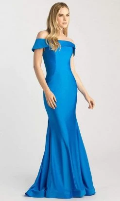 Madison James - 20-397 Off-Shoulder Jersey Trumpet Dress Formal Gowns