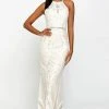 Madison James - Sequined Halter Trumpet Dress 19-173 - 1 Pc Ivory In Size 18 And 1 Pc Black In Size 24 Available Formal Gowns