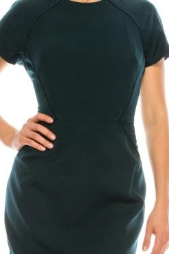 Maggy London - G3849M Short Sleeve Ladder-Trimmed Sheath Dress 19 Maggy London - G3849M Short Sleeve Ladder-Trimmed Sheath Dress