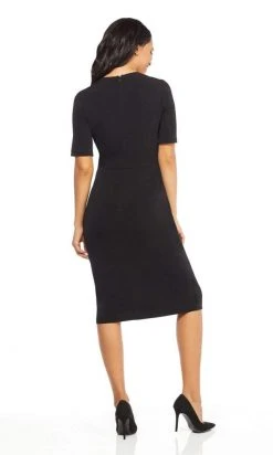 Maggy London - GSN13M Knee Length Draped Sheath Dress 14 Maggy London - GSN13M Knee Length Draped Sheath Dress