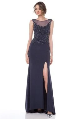 Marsoni By Colors - M155 Beaded Baroque Illusion Gown