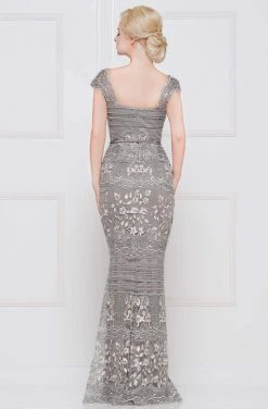 Marsoni By Colors - M264 Lace Square Neck Trumpet Dress