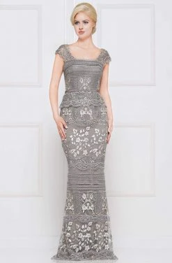 Marsoni By Colors - M264 Lace Square Neck Trumpet Dress