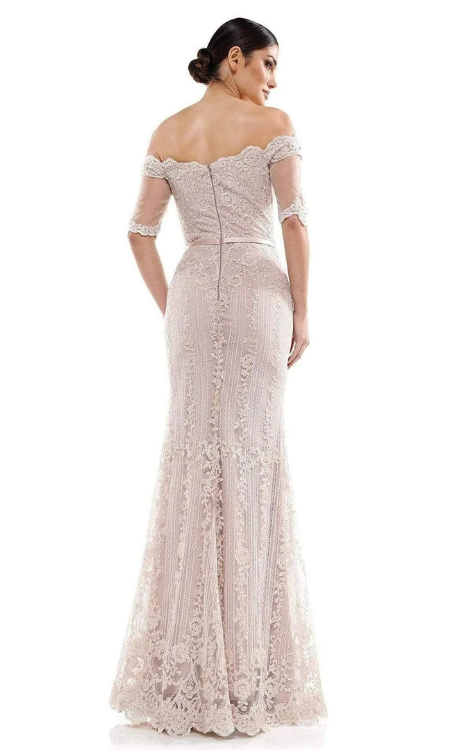 Marsoni By Colors - M282 Embroidered Off-Shoulder Trumpet Dress Formal Gowns 4 Marsoni By Colors - M282 Embroidered Off-Shoulder Trumpet Dress Formal Gowns