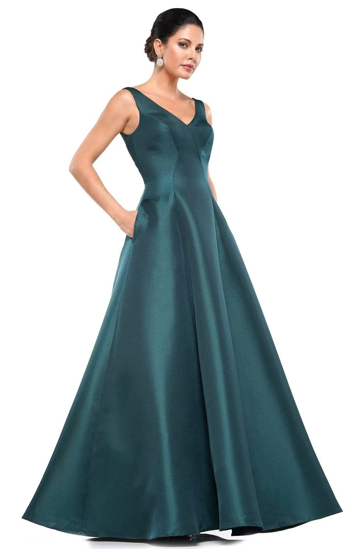 Marsoni By Colors - MV1009 Sleeveless V-Neck Long Satin Gown 9 Marsoni By Colors - MV1009 Sleeveless V-Neck Long Satin Gown
