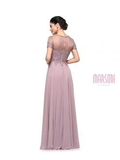 Marsoni By Colors - Short Sleeve Queen Anne Soutache Gown M271 - 1 Pc Slate Blue In Size 24 Available Formal Gowns 12 Marsoni By Colors - Short Sleeve Queen Anne Soutache Gown M271 - 1 Pc Slate Blue In Size 24 Available Formal Gowns