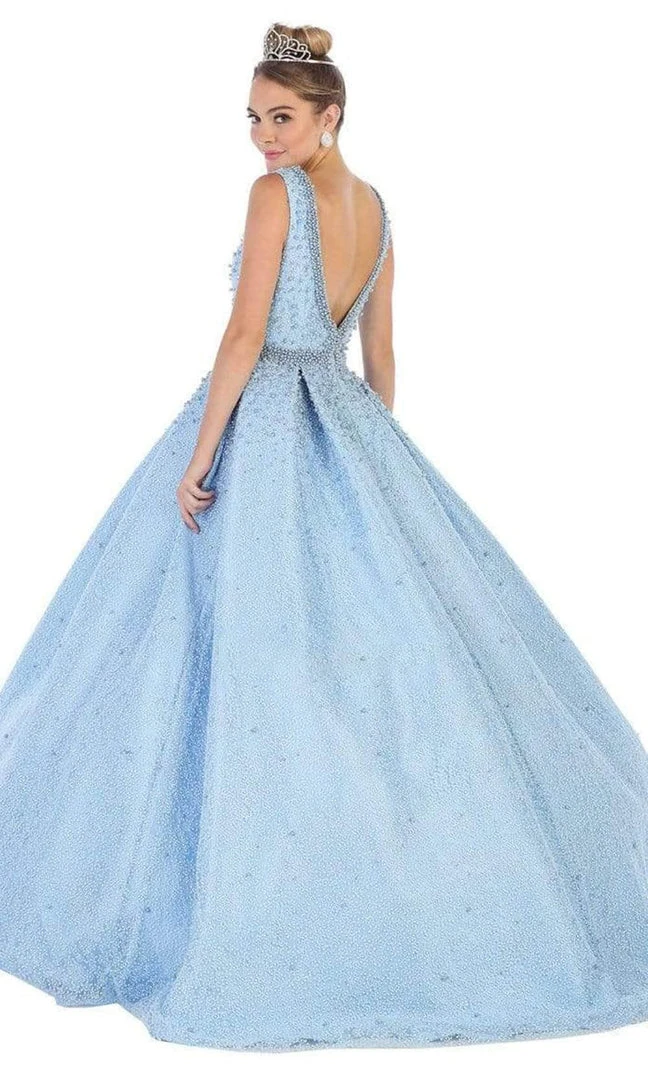 May Queen - Bead-Strewn Plunging Bodice Ballgown LK112 - 1 Pc Mauve In Size 8 Available Formal Gowns 5 May Queen - Bead-Strewn Plunging Bodice Ballgown LK112 - 1 Pc Mauve In Size 8 Available Formal Gowns