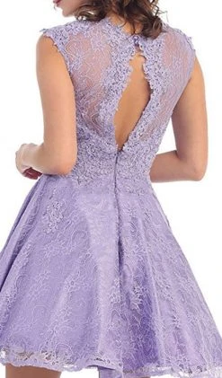 May Queen - Beaded Floral A Line Cocktail Dress