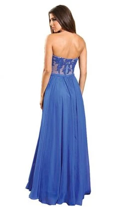 May Queen - Beaded Floral Chiffon Prom Dress