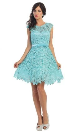 May Queen - Beaded Floral Cocktail Dress 14 May Queen - Beaded Floral Cocktail Dress