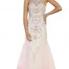 May Queen - Bedazzled Halter Neck Sheath Gown RQ7572 1 May Queen - Bedazzled Halter Neck Sheath Gown RQ7572