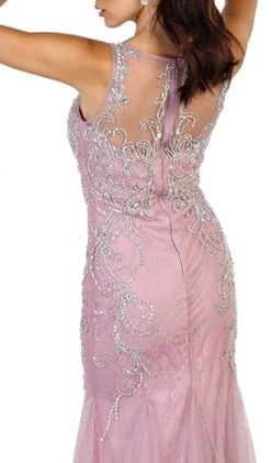 Formal Gowns May Queen - Bedazzled Illusion Bateau Trumpet Prom Dress 11 Formal Gowns May Queen - Bedazzled Illusion Bateau Trumpet Prom Dress