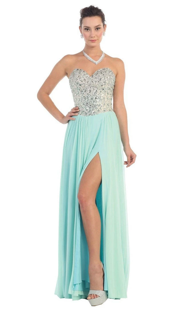 May Queen - Bedazzled Sweetheart A-line Prom Dress Formal Gowns 3 May Queen - Bedazzled Sweetheart A-line Prom Dress Formal Gowns