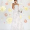 Formal Gowns May Queen Bridal - Strapless Beaded Lace Applique Mermaid Dress RQ7468