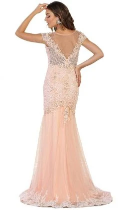 Formal Gowns May Queen - Cap Sleeve Rhinestone Embellished Evening Gown 11 Formal Gowns May Queen - Cap Sleeve Rhinestone Embellished Evening Gown