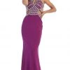 May Queen - Crisscrossed Cutout Jeweled Sheath Prom Gown Formal Gowns 1 May Queen - Crisscrossed Cutout Jeweled Sheath Prom Gown Formal Gowns