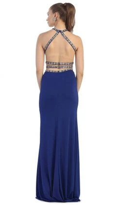 May Queen - Crisscrossed Cutout Jeweled Sheath Prom Gown Formal Gowns 18 May Queen - Crisscrossed Cutout Jeweled Sheath Prom Gown Formal Gowns