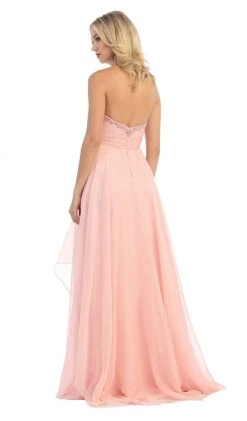 May Queen - Divine Long Strapless Sequined Prom Dress