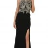 May Queen - Embellished Halter Sheath Evening Gown Formal Gowns 1 May Queen - Embellished Halter Sheath Evening Gown Formal Gowns