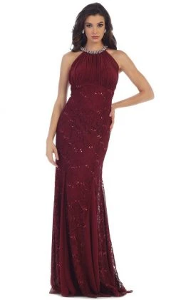 May Queen - Embellished Halter Sheath Mother Of The Bride Dress 15 May Queen - Embellished Halter Sheath Mother Of The Bride Dress