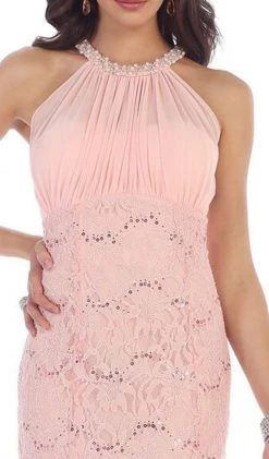 May Queen - Embellished Halter Sheath Mother Of The Bride Dress 12 May Queen - Embellished Halter Sheath Mother Of The Bride Dress