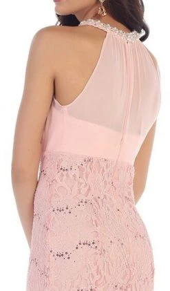 May Queen - Embellished Halter Sheath Mother Of The Bride Dress 14 May Queen - Embellished Halter Sheath Mother Of The Bride Dress