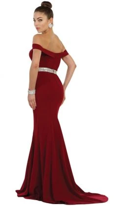 Formal Gowns May Queen - Embellished Off-Shoulder Sheath Homecoming Dress 12 Formal Gowns May Queen - Embellished Off-Shoulder Sheath Homecoming Dress