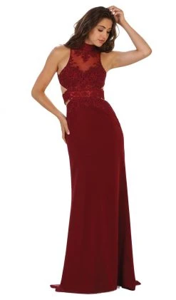 May Queen - Embroidered High Sheath Prom Dress 15 May Queen - Embroidered High Sheath Prom Dress