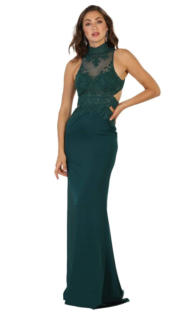 May Queen - Embroidered High Sheath Prom Dress 7 May Queen - Embroidered High Sheath Prom Dress