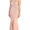 May Queen - Fashionable Embellished Strapless Ruched Bodice Long Dress