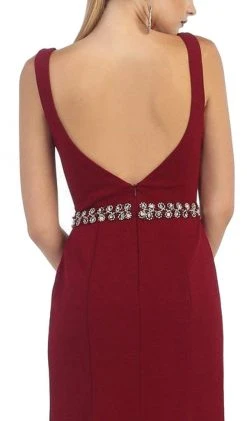 May Queen - Fitted Plunging Seamed Prom Dress 13 May Queen - Fitted Plunging Seamed Prom Dress