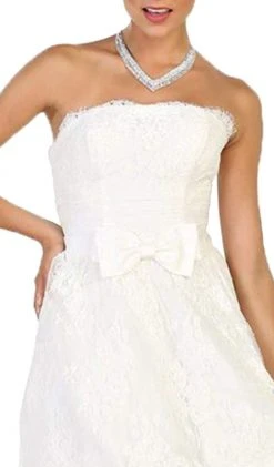 May Queen - Floral Embroidered Strapless Cocktail Dress 9 May Queen - Floral Embroidered Strapless Cocktail Dress