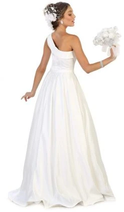 Formal Gowns May Queen - Foldover Asymmetric A-line Evening Dress 15 Formal Gowns May Queen - Foldover Asymmetric A-line Evening Dress