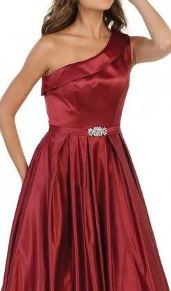 Formal Gowns May Queen - Foldover Asymmetric A-line Evening Dress 17 Formal Gowns May Queen - Foldover Asymmetric A-line Evening Dress