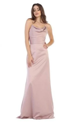 May Queen - Halter Neck Strappy Back Satin A-Line Gown MQ1594 Formal Gowns 11 May Queen - Halter Neck Strappy Back Satin A-Line Gown MQ1594 Formal Gowns