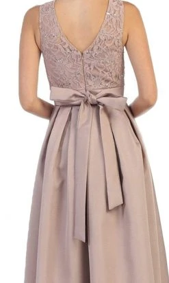 May Queen - High Low Illusion Jewel A-line Evening Dress MQ1411 Formal Gowns