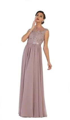 May Queen - Illusion Jewel A-Line Evening Dress Bridesmaid Dresses