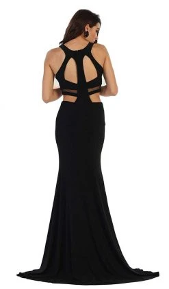 Formal Gowns May Queen - Illusion Paneled Cutout Sheath Long Prom Gown 13 Formal Gowns May Queen - Illusion Paneled Cutout Sheath Long Prom Gown