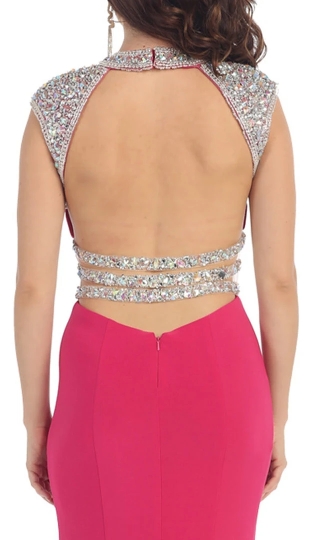 May Queen - Jewel Embellished Sheath Evening Dress Formal Gowns 6 May Queen - Jewel Embellished Sheath Evening Dress Formal Gowns