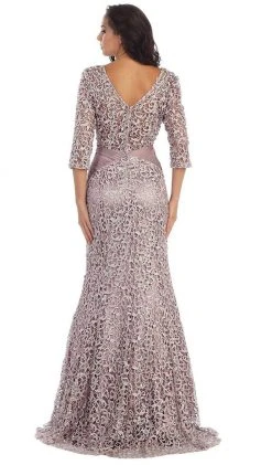 Formal Gowns May Queen - Lace Crisscrossed Shirring Mermaid Evening Gown 11 Formal Gowns May Queen - Lace Crisscrossed Shirring Mermaid Evening Gown
