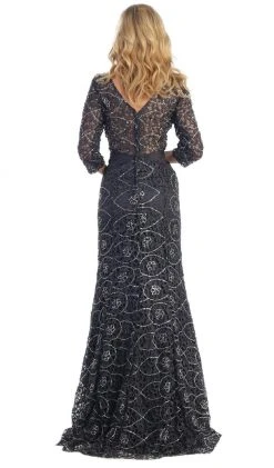 Formal Gowns May Queen - Lace Crisscrossed Shirring Mermaid Evening Gown 15 Formal Gowns May Queen - Lace Crisscrossed Shirring Mermaid Evening Gown