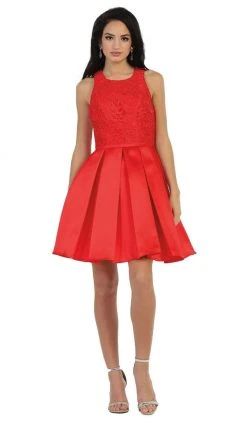 May Queen - Lace Jewel A-line Cocktail Dress Cocktail Dresses