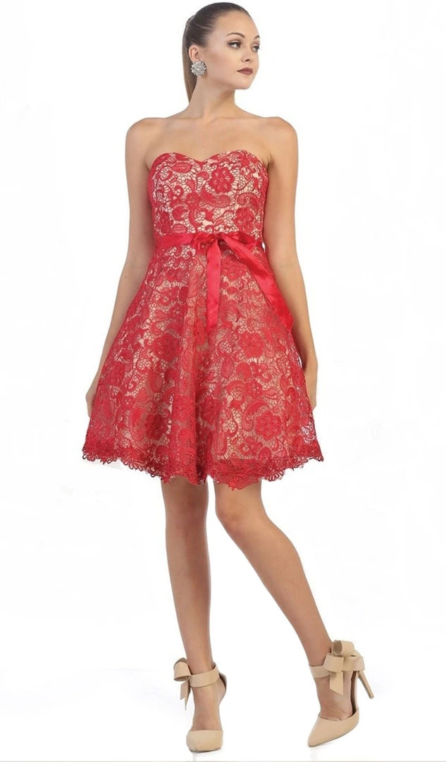 May Queen - Lace Sweetheart A-line Cocktail Dress 11 May Queen - Lace Sweetheart A-line Cocktail Dress
