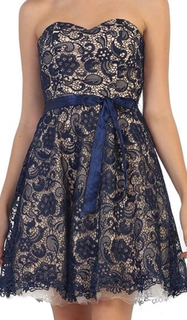 May Queen - Lace Sweetheart A-line Cocktail Dress 4 May Queen - Lace Sweetheart A-line Cocktail Dress