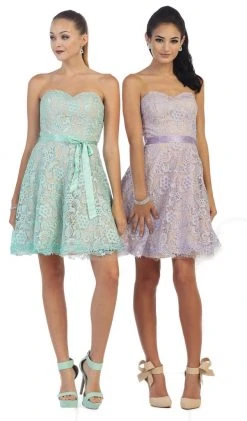 May Queen - Lace Sweetheart A-line Cocktail Dress 18 May Queen - Lace Sweetheart A-line Cocktail Dress