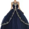 May Queen - LK117 Appliqued Scoop Pleated Ballgown 2 May Queen - LK117 Appliqued Scoop Pleated Ballgown