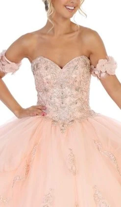 May Queen - LK120 Jeweled Sweetheart Bodice Ballgown