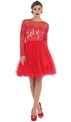 Cocktail Dresses May Queen - Long Sleeved Lace Party Dress 15 Cocktail Dresses May Queen - Long Sleeved Lace Party Dress