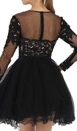 Cocktail Dresses May Queen - Long Sleeved Lace Party Dress 13 Cocktail Dresses May Queen - Long Sleeved Lace Party Dress