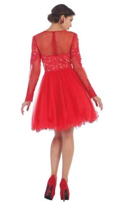 Cocktail Dresses May Queen - Long Sleeved Lace Party Dress 16 Cocktail Dresses May Queen - Long Sleeved Lace Party Dress